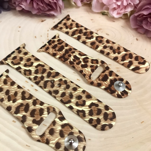 Leopard Print Silicone Watchband for Apple Watch - Picture 6 of 10